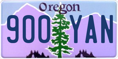 OR license plate 900YAN