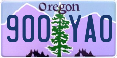 OR license plate 900YAO