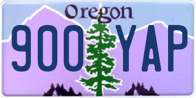 OR license plate 900YAP