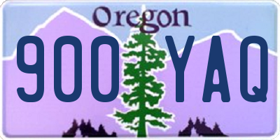 OR license plate 900YAQ