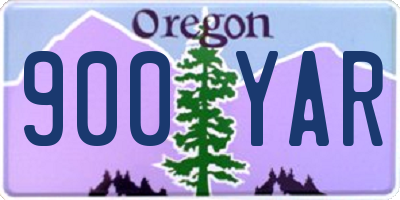 OR license plate 900YAR