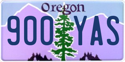 OR license plate 900YAS