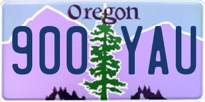 OR license plate 900YAU