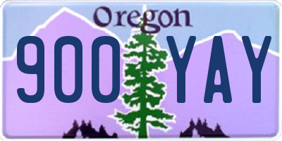 OR license plate 900YAY