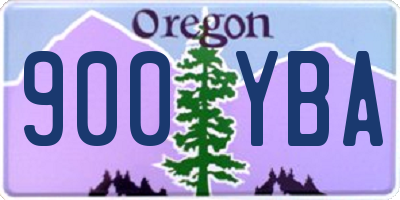 OR license plate 900YBA