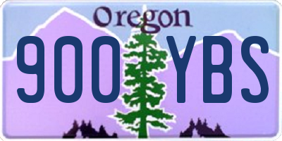 OR license plate 900YBS