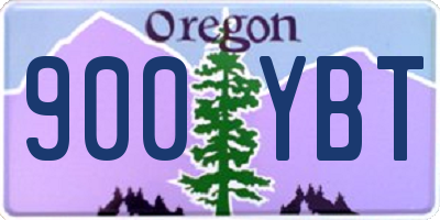 OR license plate 900YBT
