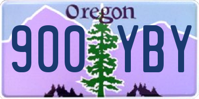 OR license plate 900YBY
