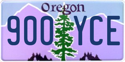 OR license plate 900YCE