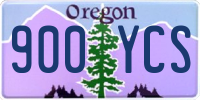 OR license plate 900YCS