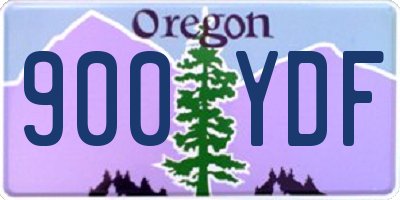OR license plate 900YDF