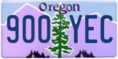 OR license plate 900YEC