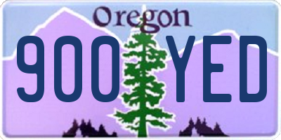 OR license plate 900YED