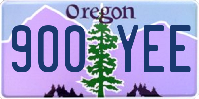 OR license plate 900YEE