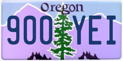 OR license plate 900YEI