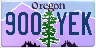 OR license plate 900YEK