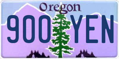 OR license plate 900YEN