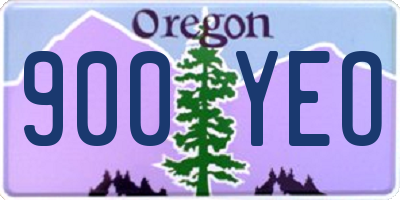 OR license plate 900YEO
