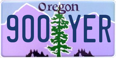 OR license plate 900YER