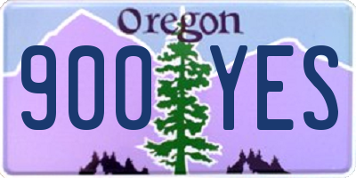 OR license plate 900YES