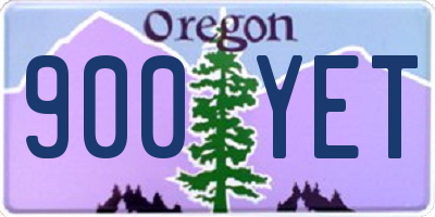 OR license plate 900YET