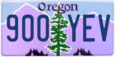 OR license plate 900YEV