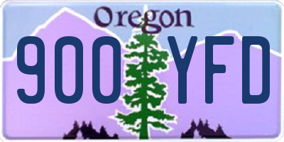 OR license plate 900YFD