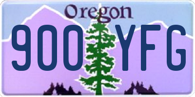 OR license plate 900YFG