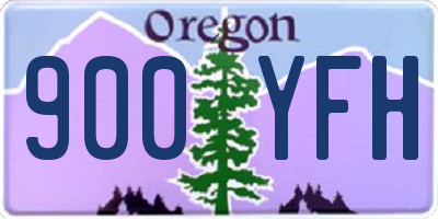 OR license plate 900YFH