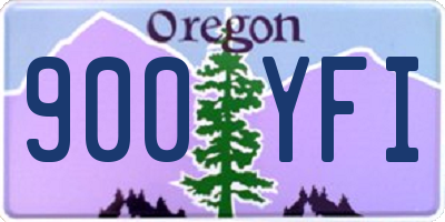 OR license plate 900YFI