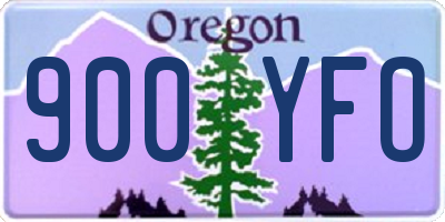 OR license plate 900YFO