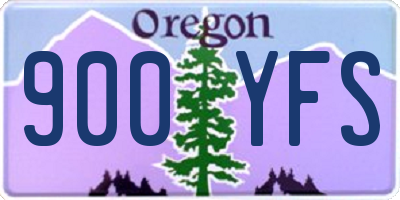 OR license plate 900YFS