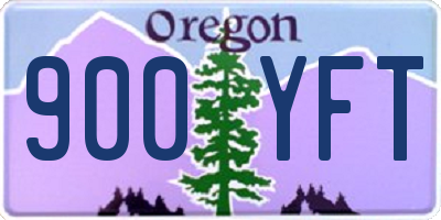 OR license plate 900YFT