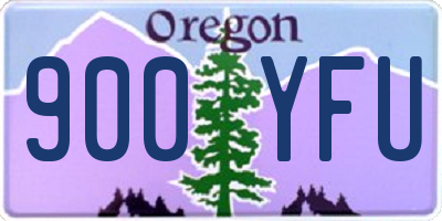 OR license plate 900YFU