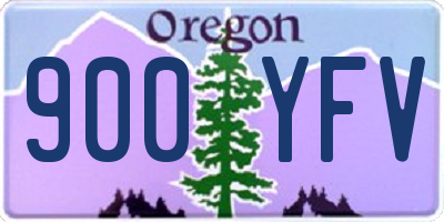 OR license plate 900YFV