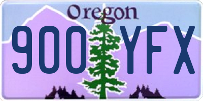 OR license plate 900YFX