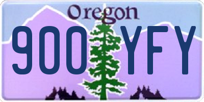 OR license plate 900YFY