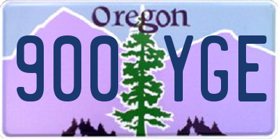 OR license plate 900YGE