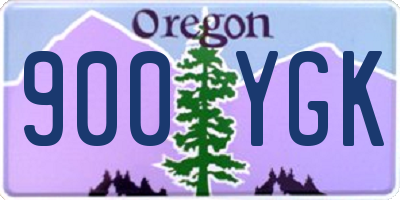 OR license plate 900YGK