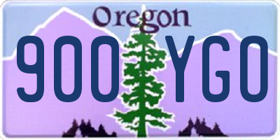 OR license plate 900YGO