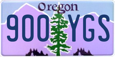OR license plate 900YGS