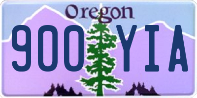 OR license plate 900YIA