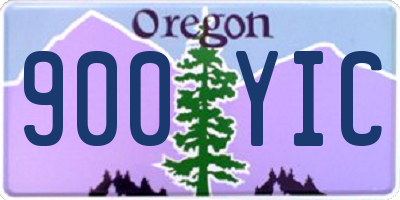 OR license plate 900YIC