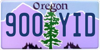 OR license plate 900YID