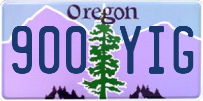 OR license plate 900YIG