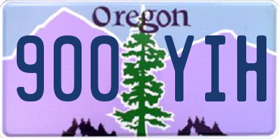 OR license plate 900YIH