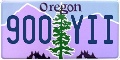 OR license plate 900YII