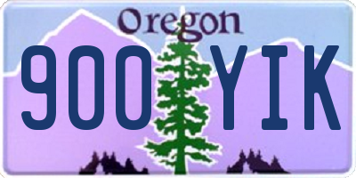 OR license plate 900YIK