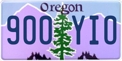 OR license plate 900YIO