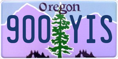 OR license plate 900YIS